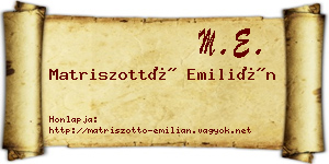 Matriszottó Emilián névjegykártya